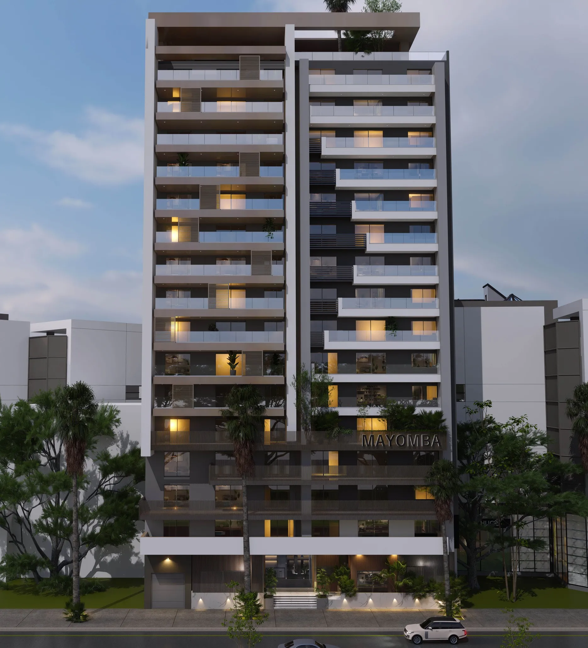 Résidence Mayomba — façade contemporaine aux Almadies, Dakar